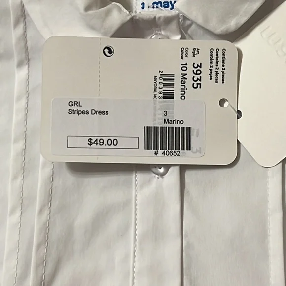 NWT Mayoral Girl’s Striped Dress. - Picture 5 of 6